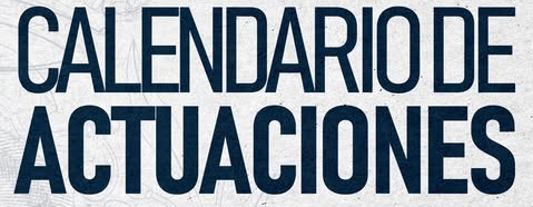 Calendario de actuaciones