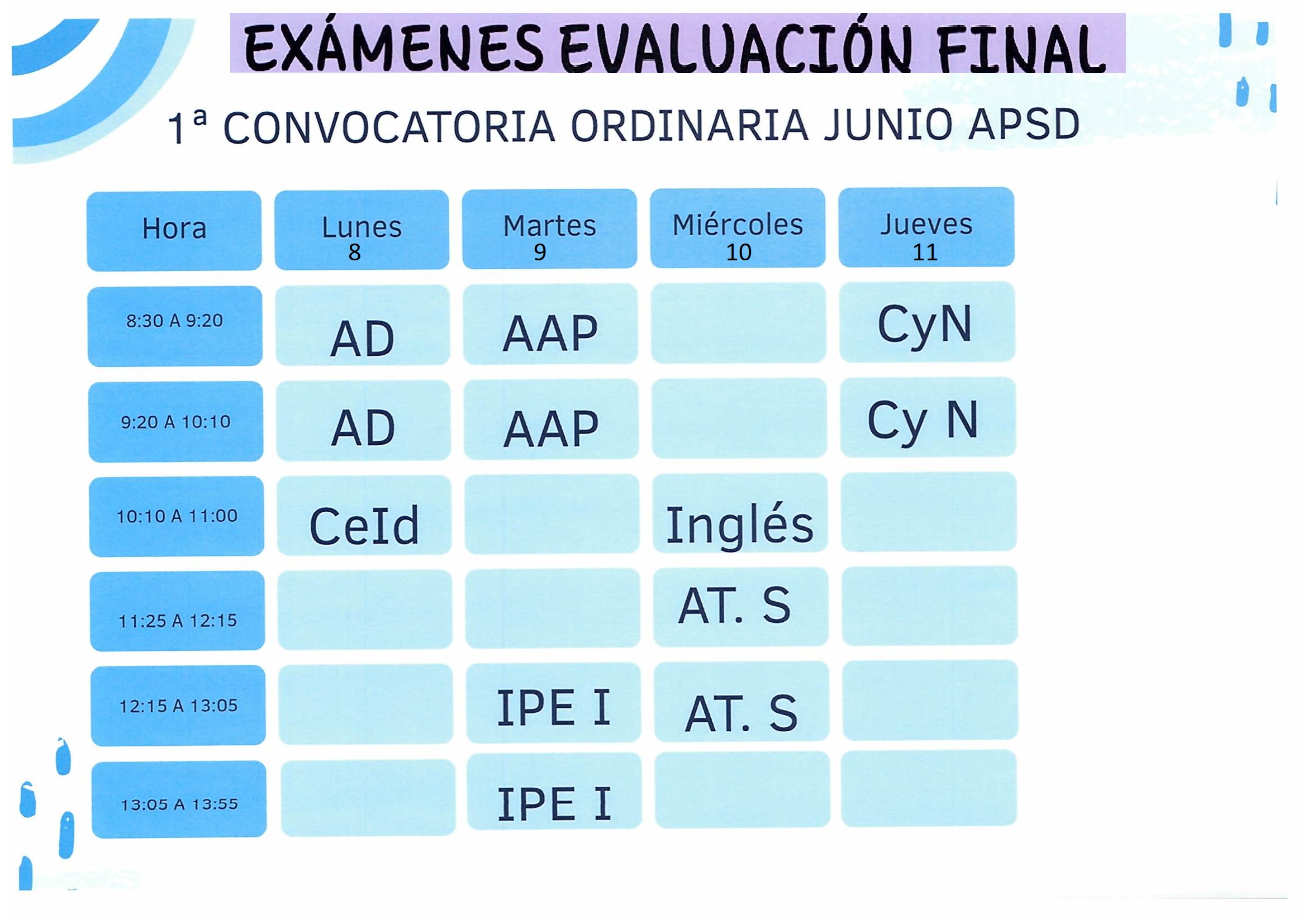 Exámenes Dependencia Junio 2026