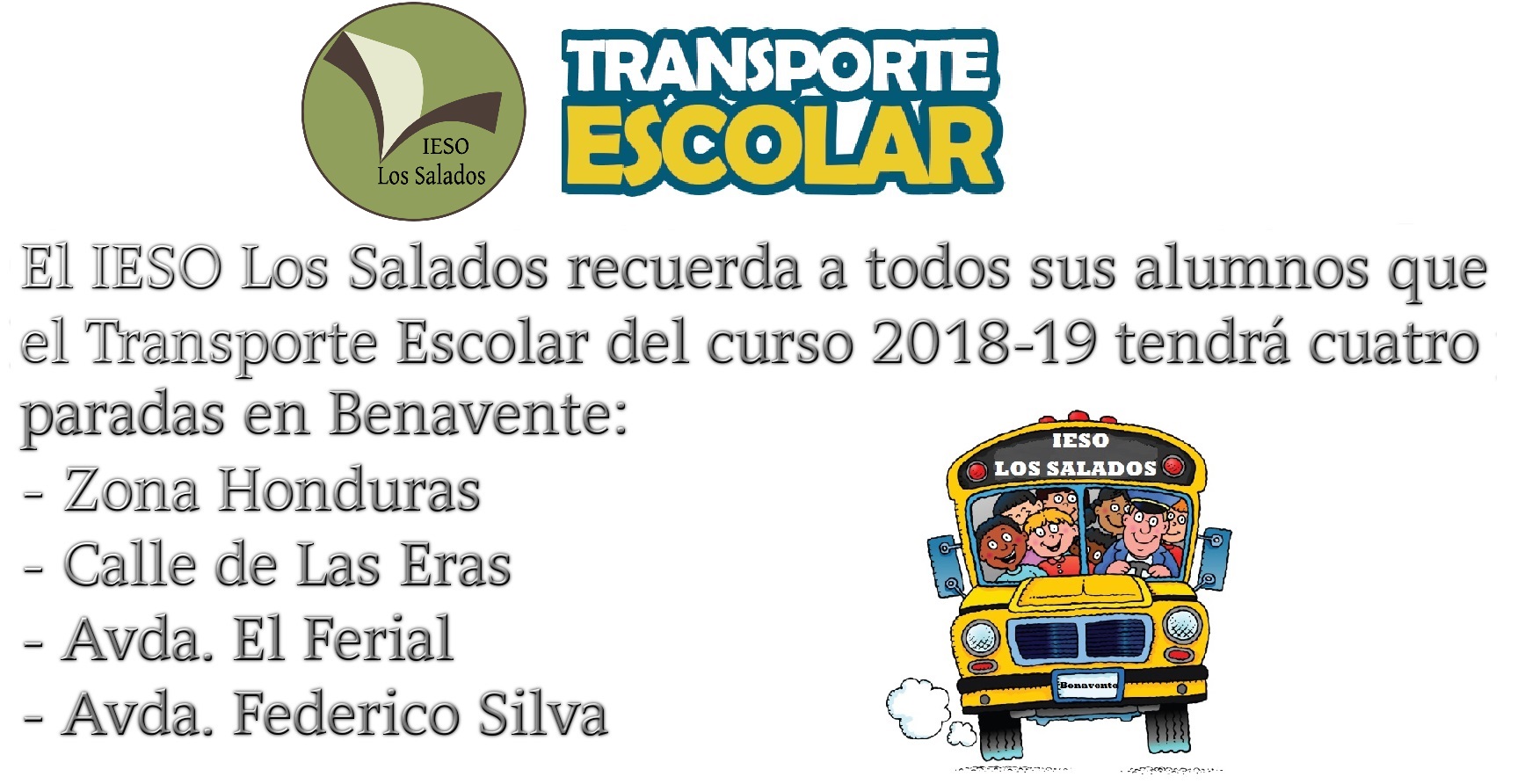 Transporte Escolar 2018-19 Transporte Escolar 2018-19